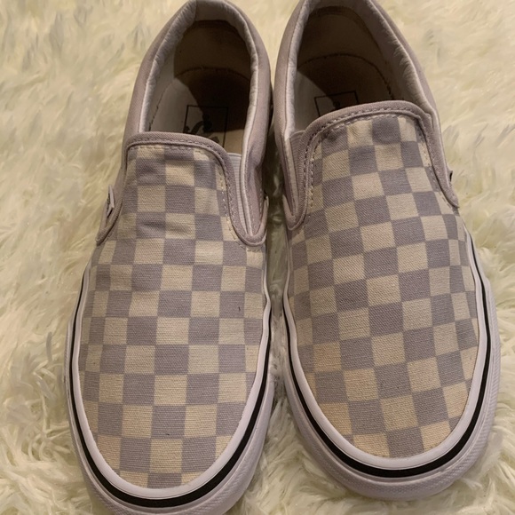 light grey checkered vans